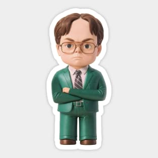 Adorable Dwight Schrute Bobblehead from The Office Sticker